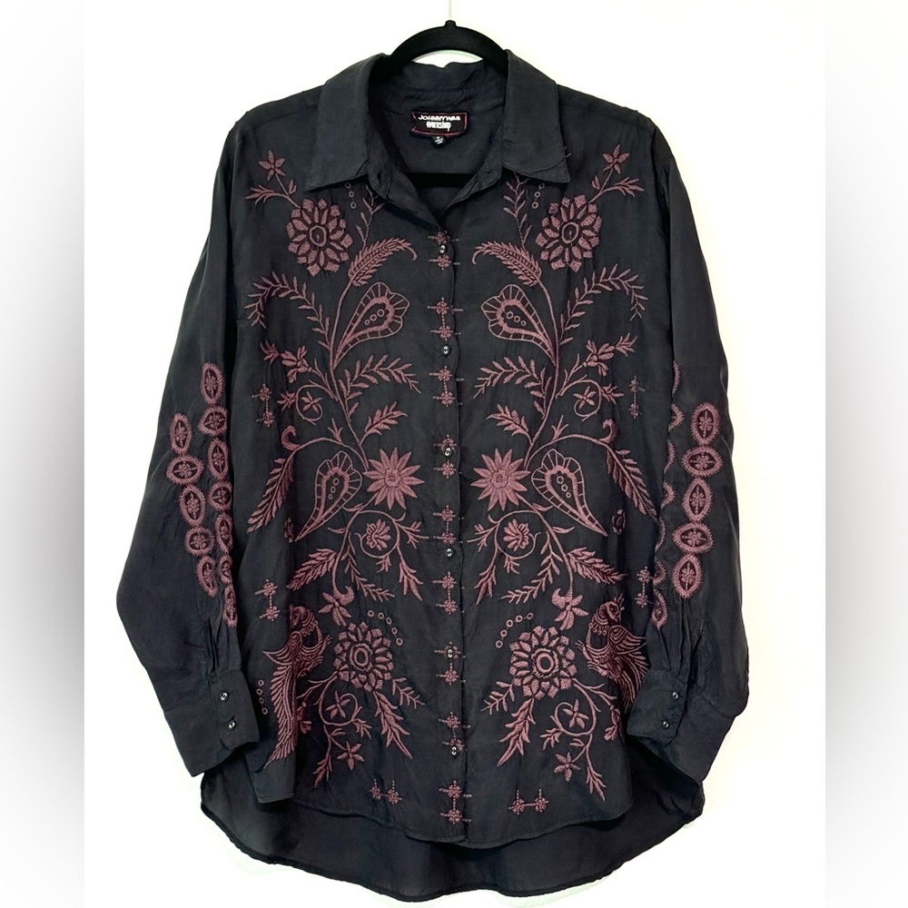 Johnny Was Chloe Oversized Shirt Tunic - M